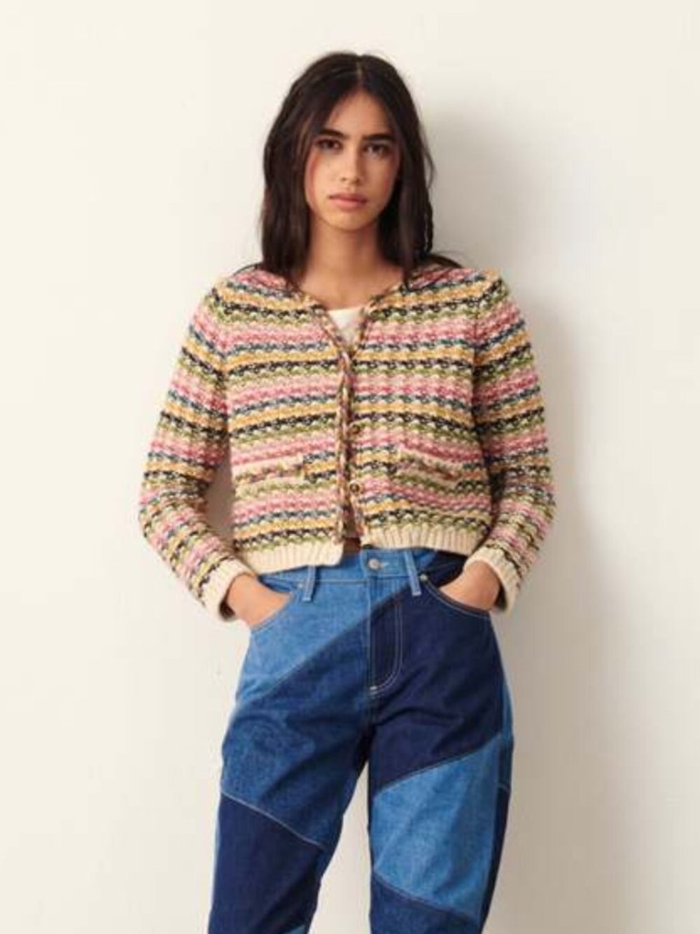 ba&sh Bianca Cardigan Multicolor Knit Size Large Sweater Wool Blend - Picture 16 of 17